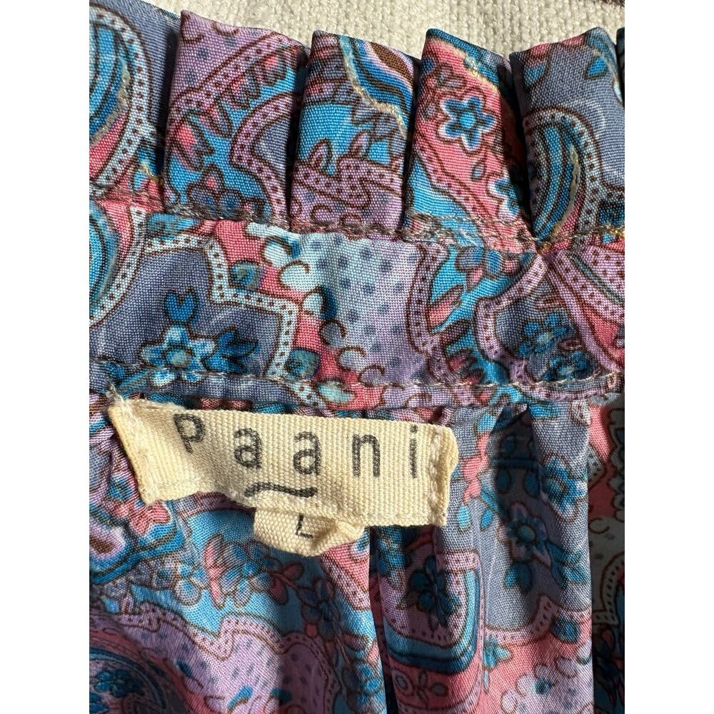Paani Paisley Tiered Tunic Racerback Dress Large - Picture 6 of 7